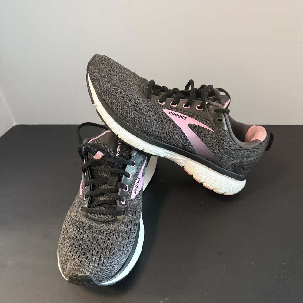 Brooks Transmit 3 Women's Running Shoes Size 8.5 Grey Pink - Picture 4 of 10